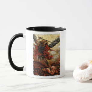 Archangel Michael Defeats Demon in Fire Mug