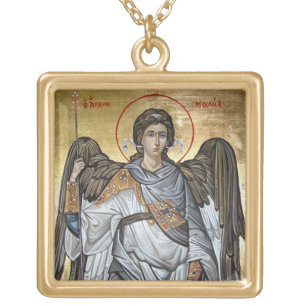 Archangel Michael Gold Plated Necklace