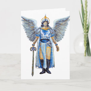 Archangel Michael Guardian Angel Protection Sword Card