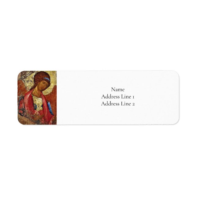 Archangel Michael Icon by Andrei Rublev Label (Front)