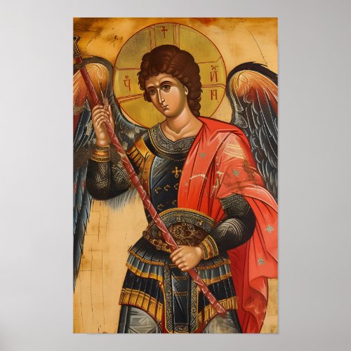 Archangel Michael Icon Poster