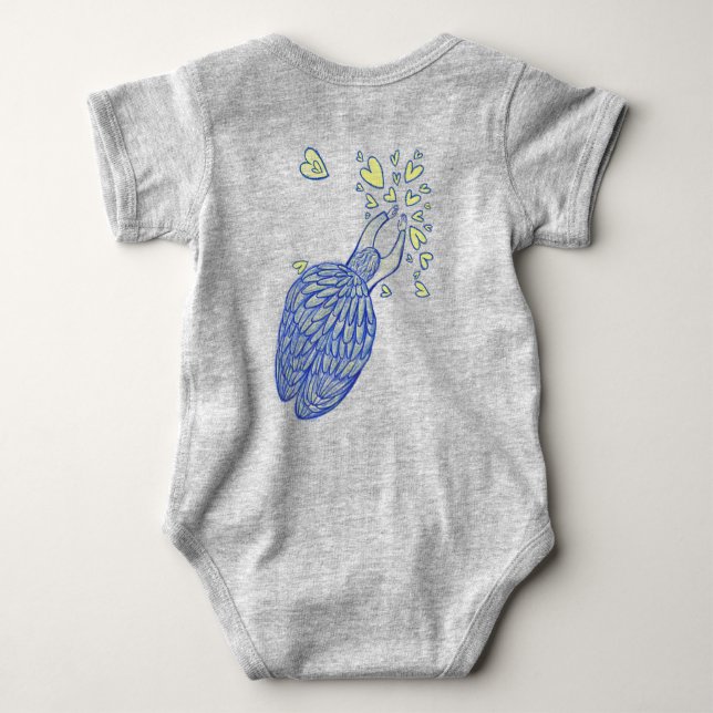 Archangel Michael Love & Support Baby Bodysuit (Back)