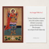 Archangel Michael Mini-Prayer Card (Front & Back)