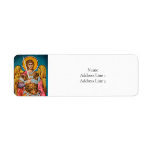 Archangel Michael Orthodox Christian Icon Label