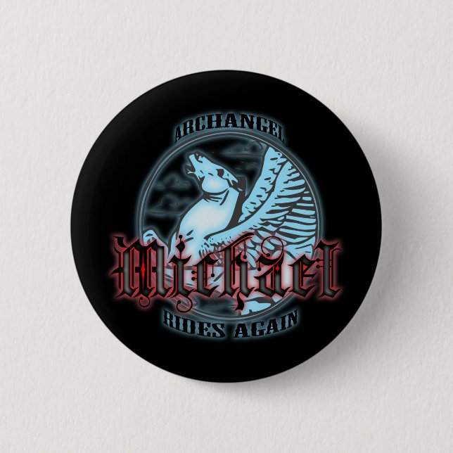 Archangel Michael Pinback Button (Front)
