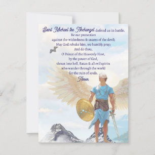 Archangel Michael Protection Courage Angel Prayer Postcard