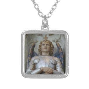 Archangel Michael Silver Plated Necklace
