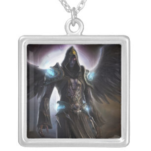 Archangel Michael Silver Plated Necklace