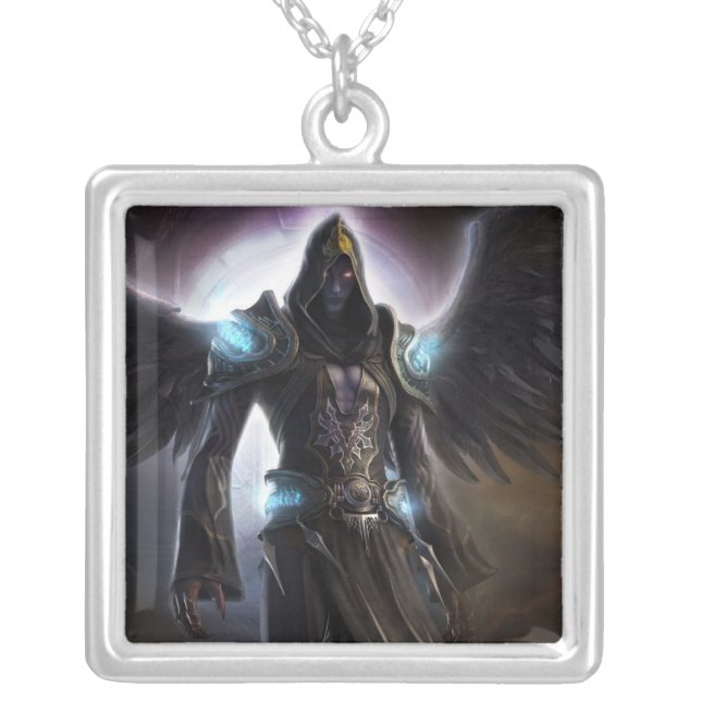 Archangel Michael Silver Plated Necklace (Front)