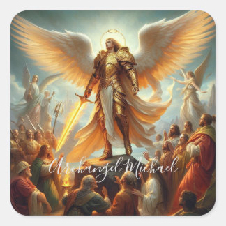 Archangel Michael Square label