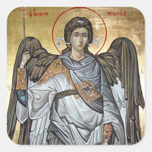 Archangel Michael Square Sticker