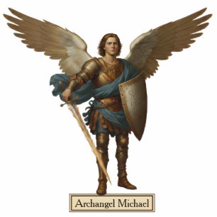 Archangel Michael Statue - 2D Flat Angel Statuette