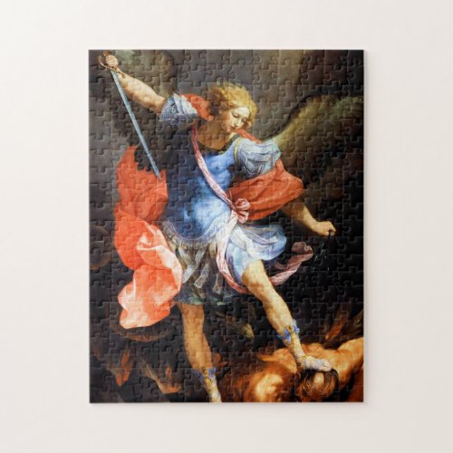 Archangel Michael tramples Satan Guido Reni Jigsaw Puzzle