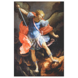 Archangel Michael tramples Satan, Guido Reni Tissue Paper