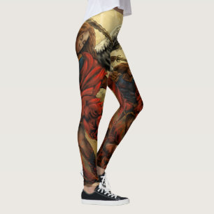 Archangel Michael with Devil  Leggings