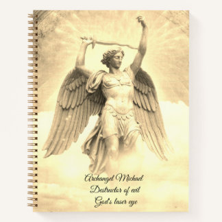 Archangel Michael yellow spiral notebook