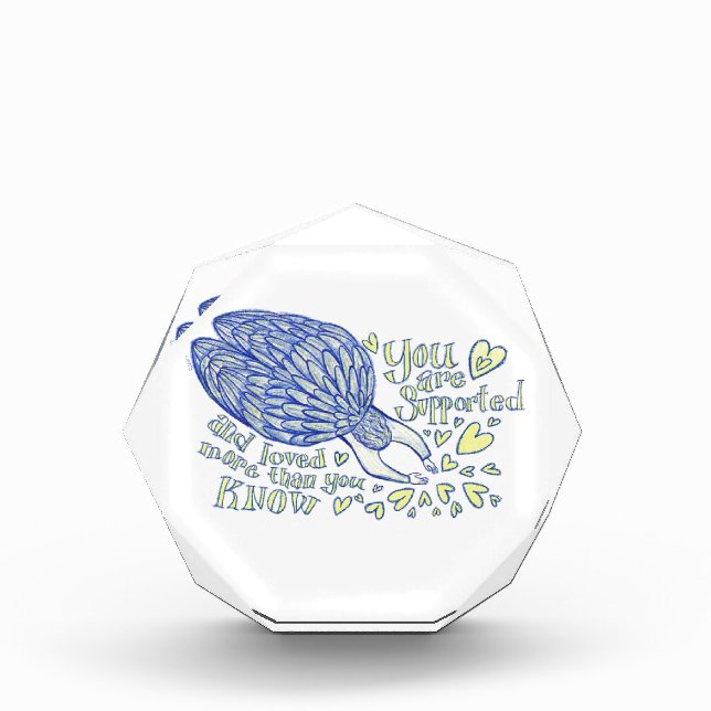Archangel Michael's Support Art Custom Paperweight Acrylic Award (Front)