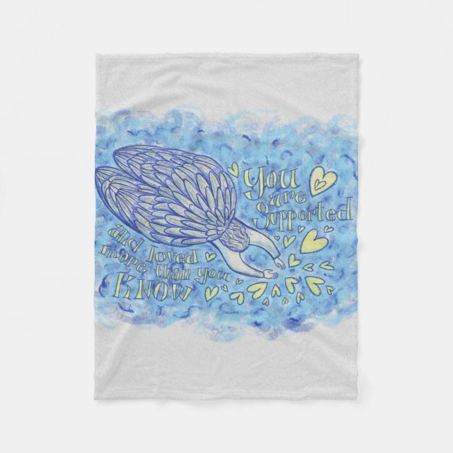 Archangel Michael's Support Custom Fleece Blankets (Front)