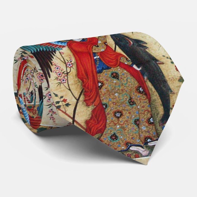 ARCHANGEL RAPHAEL AND FISH NECK TIE (Rolled)