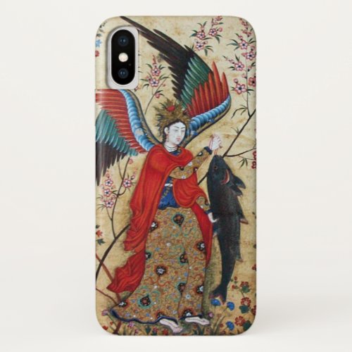 ARCHANGEL RAPHAEL AND FISH PARCHMENT iPhone X CASE