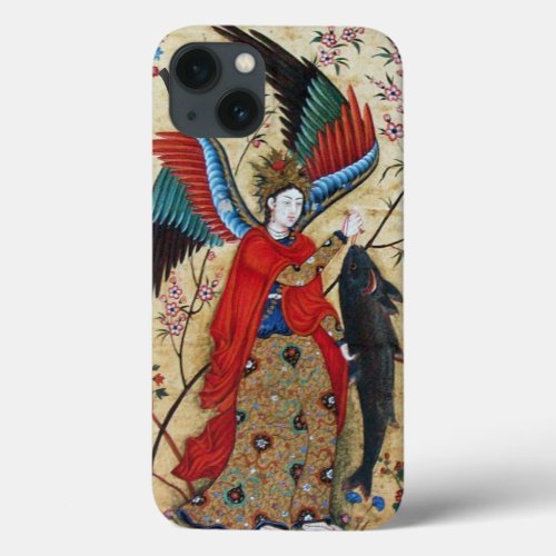 ARCHANGEL RAPHAEL AND FISH PARCHMENT iPhone 13 CASE