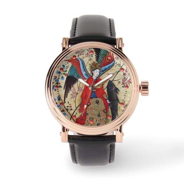 ARCHANGEL RAPHAEL AND FISH PARCHMENT WATCH (Front)