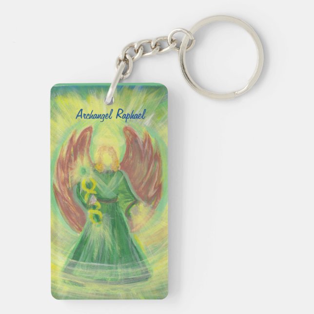 Archangel Raphael and Gabriel Keychain (Back)