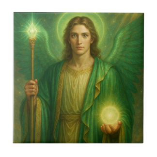 Archangel Raphael – Divine Healer of Light Ceramic Tile