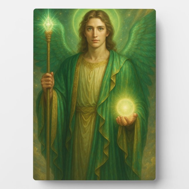 Archangel Raphael – Divine Healer of Light   Plaque (Front)
