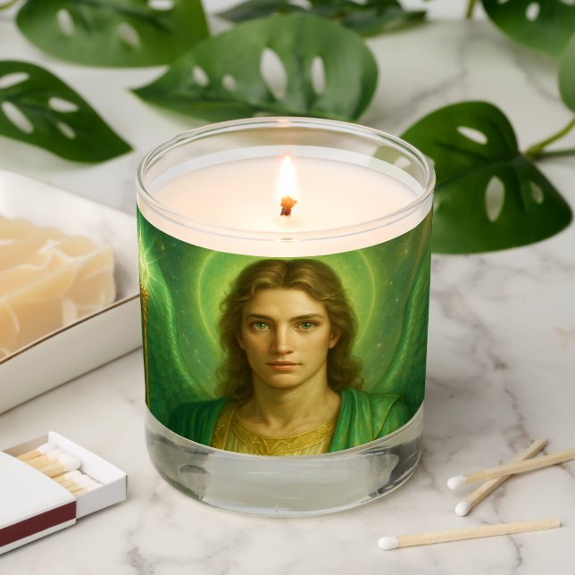 Archangel Raphael – Divine Healer of Light   Scented Candle (Lit)