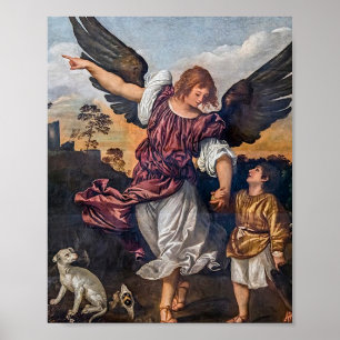 Archangel Raphael Drawing - St Raphael Poster