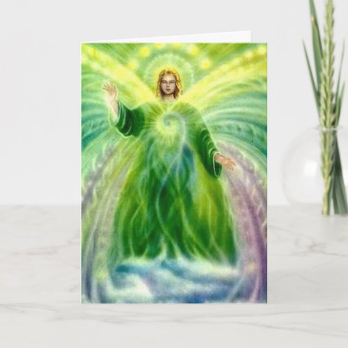 Archangel Raphael Healing Light Birthday Card