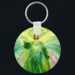 Archangel Raphael Healing Light Keychain<br><div class="desc">Archangel Raphael with his healing light swirling out toward you.</div>