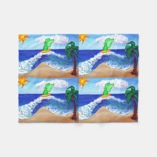 Archangel Raphael Surf Art Custom Fleece Blanket