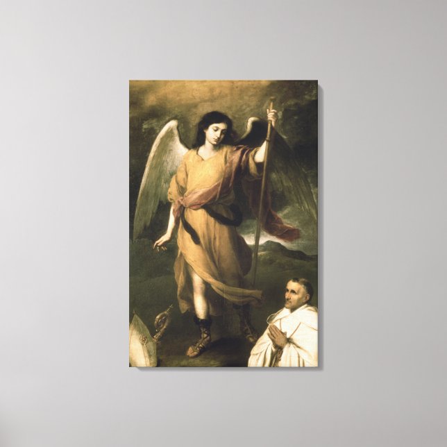 Archangel Raphael with Bishop Domonte Canvas Print (Front)