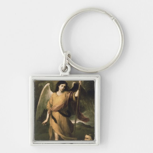 Archangel Raphael with Bishop Domonte Keychain (Front)