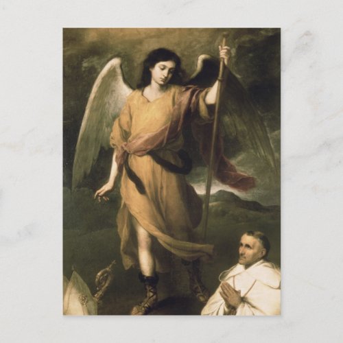 Archangel Raphael with Bishop Domonte Postcard