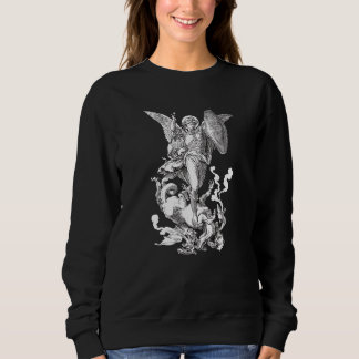 Archangel Saint Michael Fighting The Dragon Cathol Sweatshirt