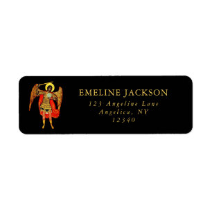 Archangel St Michael Fine Art Guardian Angel Label