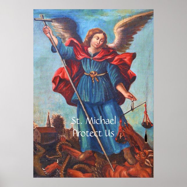 Archangel St. Michael Protect Us Poster (Front)