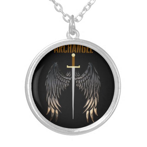 ARCHANGEL SWORD  SILVER PLATED NECKLACE