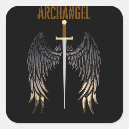 ARCHANGEL SWORD  SQUARE STICKER