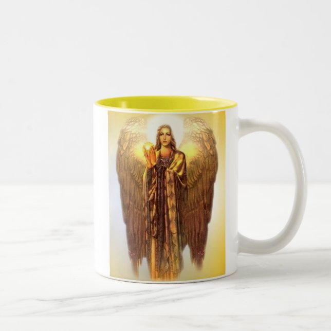 Archangel Uriel Two-Tone Coffee Mug (Right)