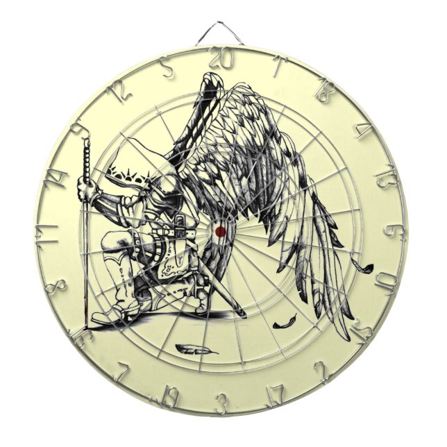 ArchAngel Warrior Dartboard With Darts (Front)
