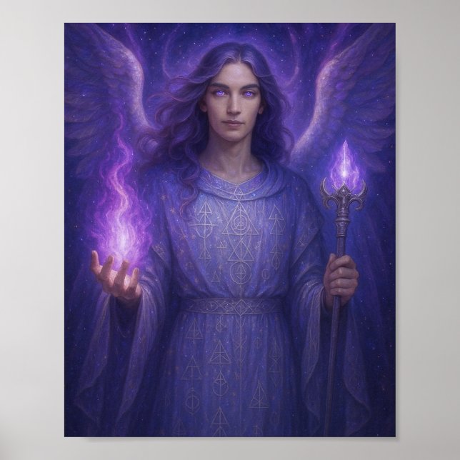Archangel Zadkiel – Guardian of the Violet Flame Poster (Front)
