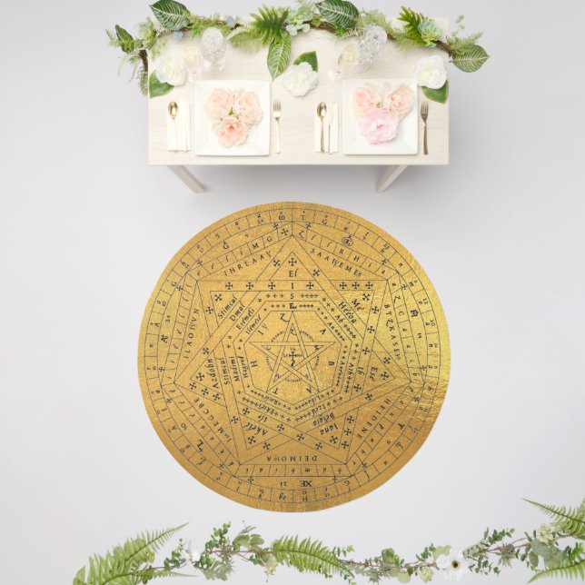 Archangels Seal, God Seal, Sigil Dei Ameth  Outdoor Rug (Insitu (Wedding 2))