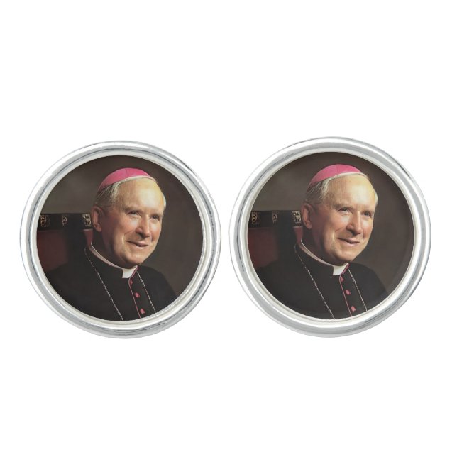 Archbishop Marciel Lefebvre with coat of arms Cufflinks (Front)