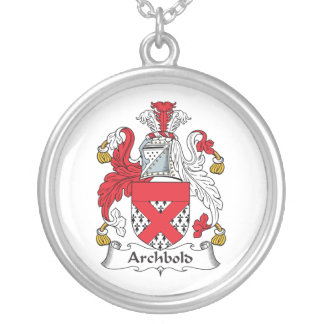 Archbold Family Crest Silver Plated Necklace