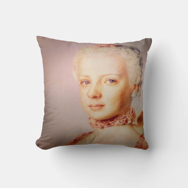 Archduchess French Baroque Throw Pillow (Front)