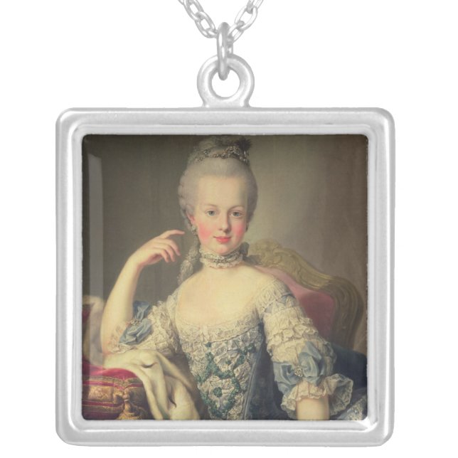 Archduchess Marie Antoinette Silver Plated Necklace (Front)